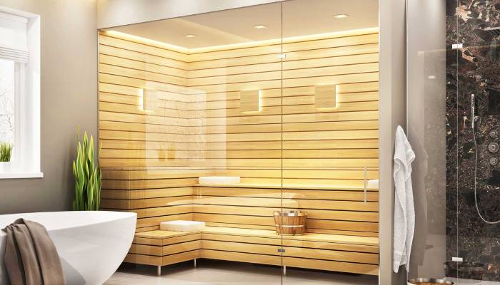 حمام مدرن شیشه ای