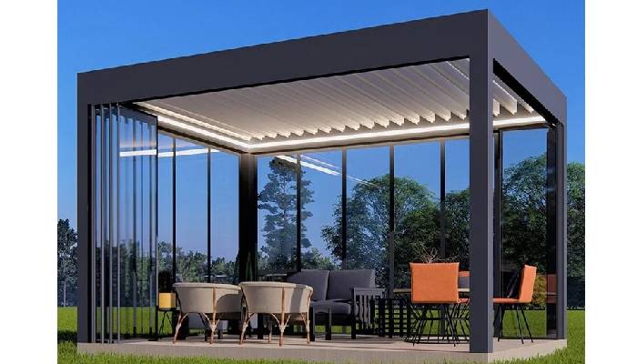 طراحی روف گاردن با آلاچیق مدرن