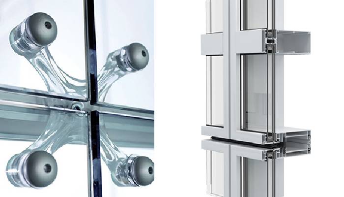 تفاوت نمای اسپایدر و کرتین وال