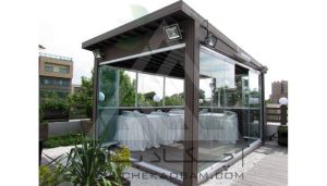 آلاچیق شیشه ای برای روف گاردن