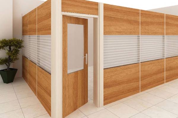 پارتیشن چوبی مدرن در دفتر کار