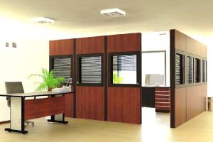 پارتیشن چوبی مدرن در دفتر کار