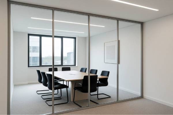 پارتیشن شیشهای با عملکرد آکوستیک مناسب اتاق جلسات