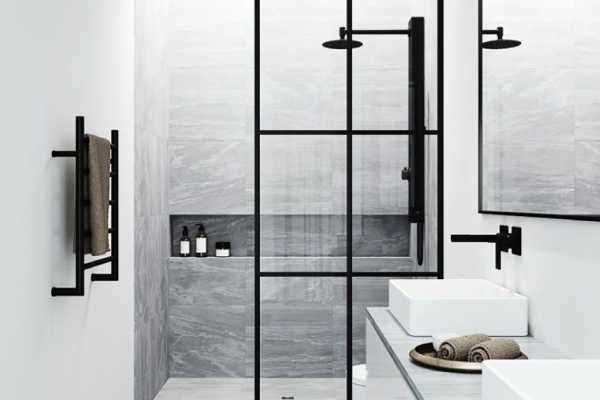 حمام شیشه ای لولایی