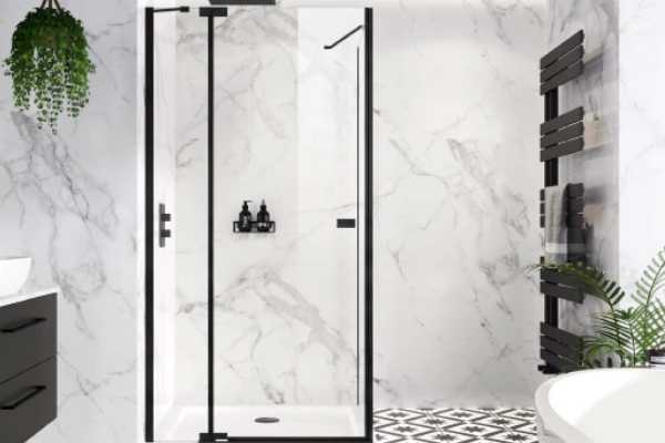 حمام شیشه ای لولایی